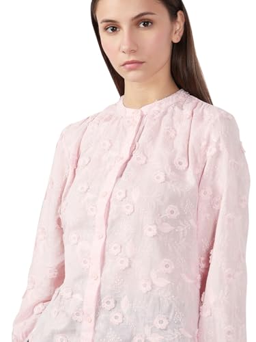 VERO MODA Women's Regular Fit Pink Shirt