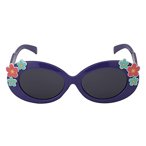 Carlton London Girl's Black Lens & Blue Oval Sunglasses