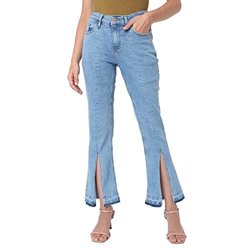 Vero Moda Women's Regular Jeans (10273703-Whispy Blue_Whispy 29)