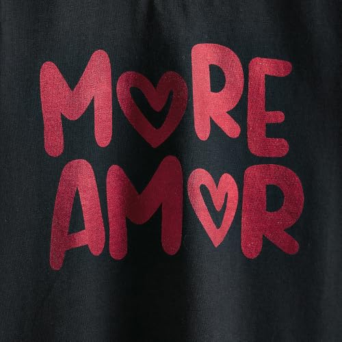 Hopscotch Girls Typography Cotton Jersey T-Shirt in Black Color for Age (4-5 Years)