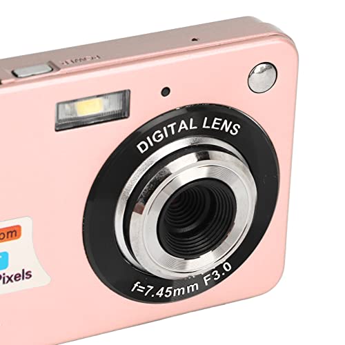 Ubervia Point & Shoot Digital Cameras - Compact Camera Portable 4K Anti Shake Digital Camera for Photography Pink