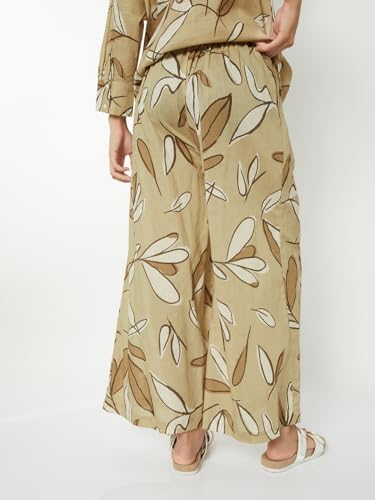 Max Women Printed Palazzos(Beige_M)