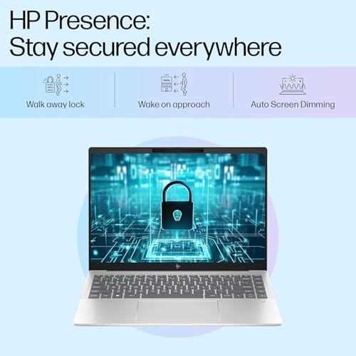 HP Pavilion Plus, Intel Core i5-1335U-13th Gen Laptop, (16GB LPDDR5x,512GB SSD),IPS, 300 nits, 14''(35.6cm) 2K,Win 11, M365 Basic(1yr), Office Home 24, Silver,1.38kg, 5MP Camera w/Shutter, ew0107TU