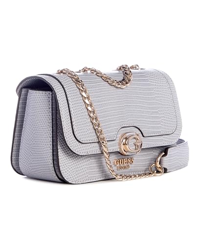 Guess Women Lavender Grey Textured Orlina Mini Crossbody Bag