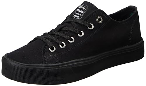 Woodland Men's Black Canvas Casual Shoes-9 UK (43EURO) (GC 3803921CO)