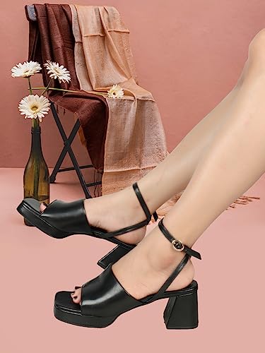 ELLE Women's Block Heel Gladiator Stylish Sandal