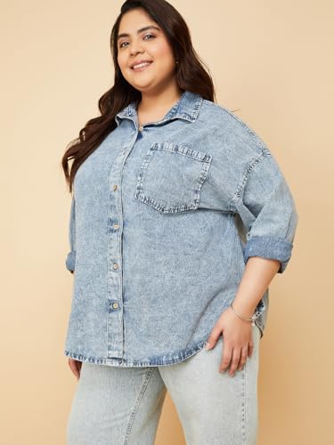 Max Women's Regular Fit Shirt (APPI2D_Light Blue