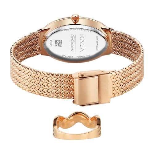 Titan Raga Glimmers Quartz Brown Shaped Dial Women's Watch | Water Resistant Watch | Watches for Women Analog - 95338WM01F