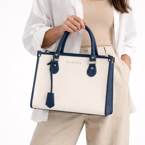 GABAYA Aveline Vegan Leather Tote Handbag for Women | Structured Top Handle Office Bag | Stylish Large Capacity Shoulder Purse for Work & Daily Use