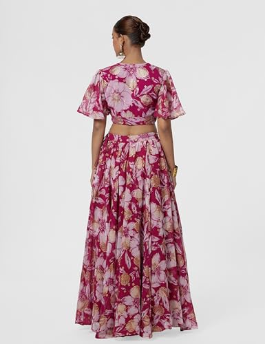 BIBA WOMEN PRINTED STRAIGHT MIX AND MATCH(WHIMSICA2121_BERY_32)