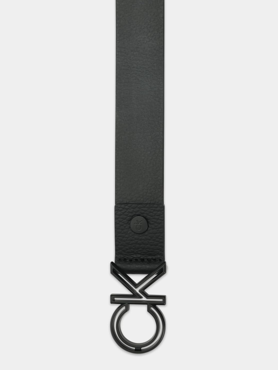 Calvin Klein Solid Black Leather Classic Belt