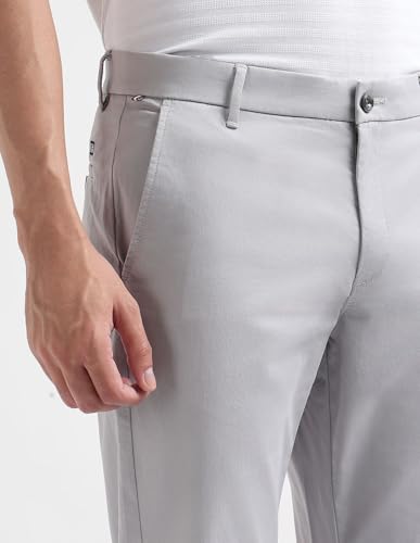 Arrow Sport Men's Twill Air Soft Trousers (ASAKTR2686_Grey_34)