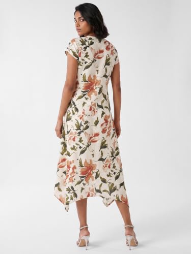 Max Women Floral Print Midi Dress(Multicolour_S)