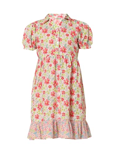 VERO MODA Girl Floral Print Above Knee Length Multicolor Fit & Flare Dress