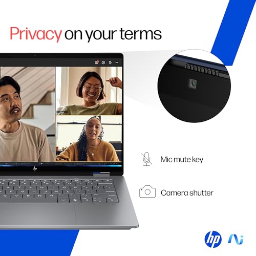 HP Omnibook X Flip OLED (Previously Envy) Intel Core Ultra 5 226V, 40 Tops (16GB LPDDR5x, 1TB SSD) 3K,120hz, 14''/35.6cm, 2-in-1, Win11, M365* Office24, Silver, 1.38kg, fm0099TU Next Gen AI Laptop