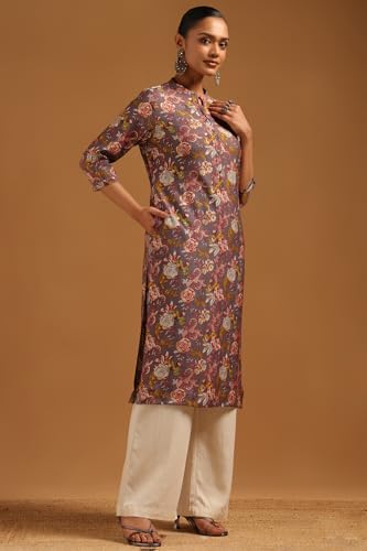 Soch Womens Purple Desert Storm Floral Kurta