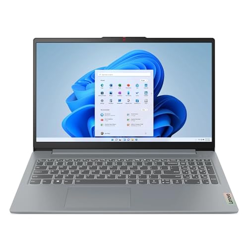 Lenovo IdeaPad Slim 3 15.6" FHD Touch Laptop, AMD Ryzen 5 7520U, 8GB DDR5 RAM, 512 SSD, Windows 11 Home, AMD Radeon 610M, Copilot AI, Artic Grey, 82XQ00RSUS
