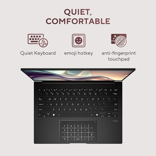 ASUS Zenbook 14 (2026),Smartchoice,AMD Ryzen AI 5 430,AMD Radeon iGPU,16GB RAM,1TB SSD,Touchscreen,FHD+ OLED,14"(35.5 cm),Win 11,M365 Basic(1Y),Office 2024,Black,1.28 kg, UM3406GA-QL119WS,Co-pilot+ PC