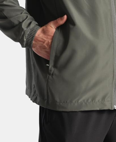 Jockey MV40 Men Microfiber Water Resistant Convertible Hoodie Jacket_T Green_M