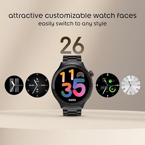 Motorola Moto Watch, 1.4 OLED, AOD, Auto-Brightness, Dual Band GPS, Powered by Polar Smartwatch (Matte Black/Matte Black Band Strap, Free Size)