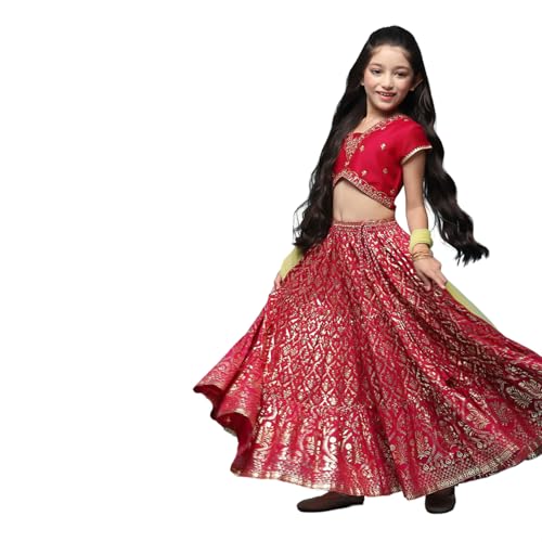 BIBA GIRL PRINTED SHORT_KURTA KID(KW5610_FUSCHIA PINK_3)