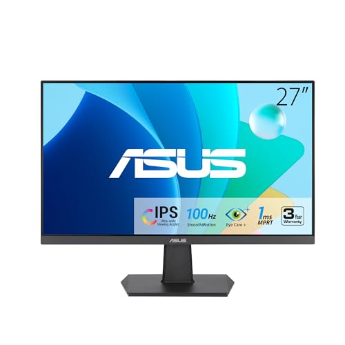 Asus 27" VA27EHF LED Monitor, 1920 x 1080 Resolution (Full HD 1080p), 1ms