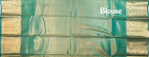 SREE KUMARAN Women's Kanchipuram Silk Pure Pattu Sarees With Blouse (VSK128-1)