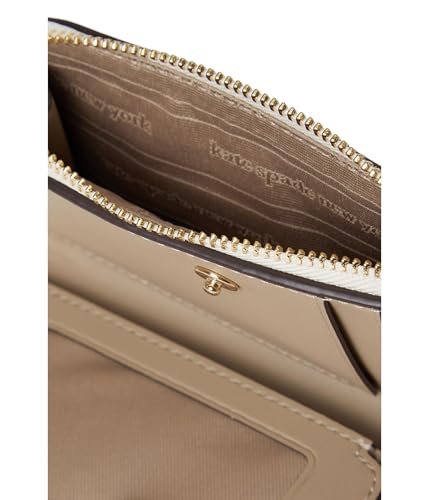 Kate Spade New York Devin Colorblocked Saffiano Leather Small Slim Bifold Wallet, Timeless Taupe Multi