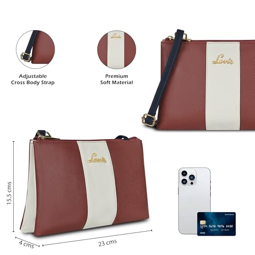 Lavie Women's Lynn 2C Colorblock Crossbody Sling Bag | Top Zip Sling Bag | Ladies Purse Handbag | Gift for Women