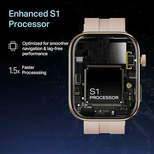 boAt Chrome Endeavour, Premium Metal Body, 1.96”(4.97cm) AMOLED Display,AI Coach Health Insights,Advanced S1 Processor,HRV,VO2 Max,Auto Watchface Refresh, Smart Watch for Men & Women (Cherry Blossom)