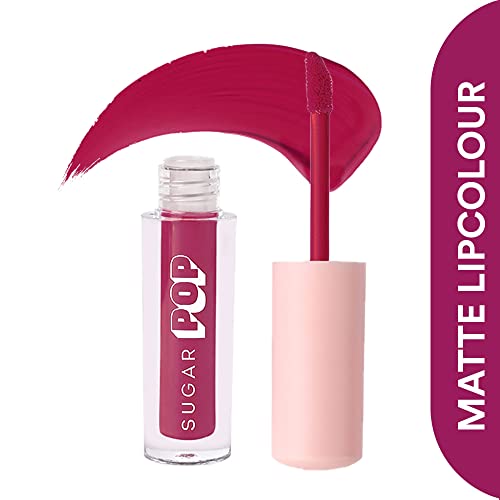 SUGAR POP Matte Lipcolour - 13 Magenta (Dark Pink) – 1.6 ml - Lasts Up to 8 hours l Pink Lipstick for Women l Non-Drying, Smudge Proof, Long Lasting