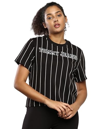 Tommy Hilfiger Womens Black Color T-Shirt (2S)