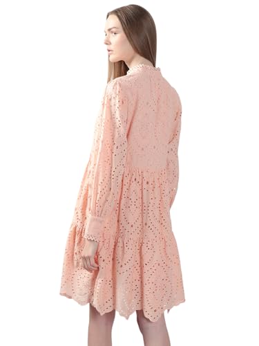 VERO MODA Women's Fit and Flare Pink Dress