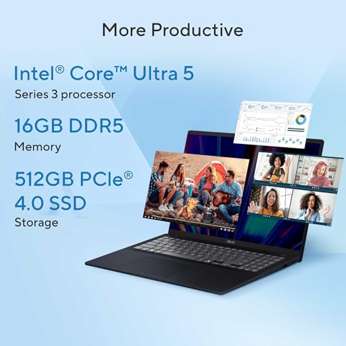 ASUS Vivobook 16 (2026),Smartchoice,Intel Core Ultra 5 325 (Series 3), Intel iGPU,16GB RAM,512GB SSD,FHD+, 16"(40 cm),Win11 2 Year Brand Warranty