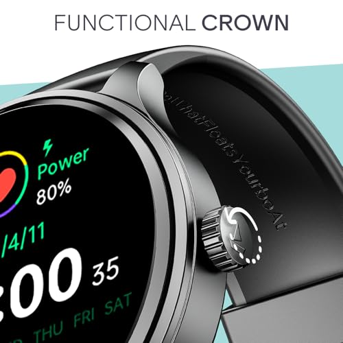 boAt Lunar Discovery Neo, 1.39" (3.5 cm) Round HD Display, Premium Metallic Finish, Animated Watchfaces, 100+ Sports Mode, Bluetooth Calling, Smart Watch for Men & Women (Active Black)