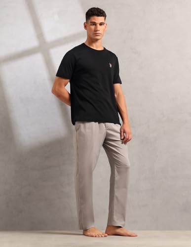 U.S. POLO ASSN. Men's PE002 Supima Cotton Ultra Soft Premium T-Shirt (PE002-PL_Black_2XL)