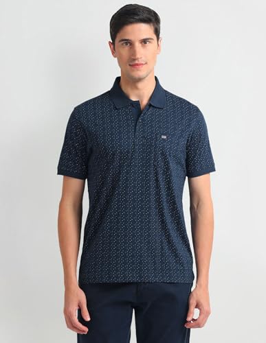 Arrow Men's Regular Fit Polo Shirt (ASAHTS3517_Navy