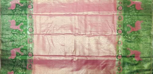 VFCollections Women's Traditional Handloom Kanchipuram Silk Pure Pattu Sarees | Rich Zari Woven Design | Bridal Saree | Unstitched Blouse-1
