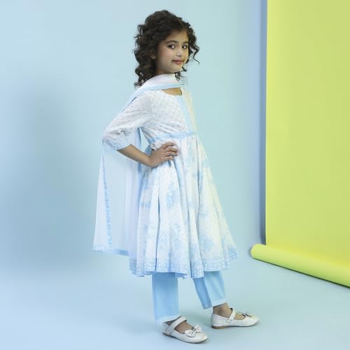 Biba Women's White Cotton Gathered Suit Set