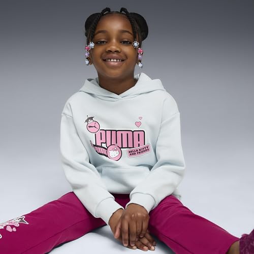 PUMA | X HELLO KITTY & FRIENDS Girls' Graphic Hoodie | Sea Glass | 3-4Y