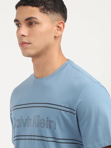 Calvin Klein Jeans Men's Regular Fit T-Shirt (40IC818422 Blue