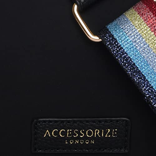 Accessorize London Women's Black Camera Sling Bag| sling bag for woman latest |crossbody bag for women stylish |Shoulder/Crossbody Bag for Women with Adjustable Sling Srap