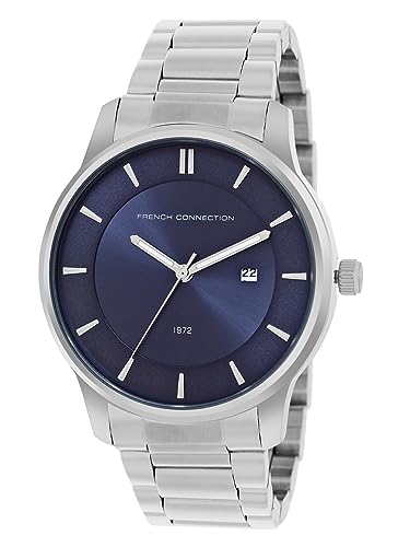 French Connection Stainless Steel Spring-Summer 2023 Analog Blue Dial Men's Watch-Fcn00057C, Band_Green
