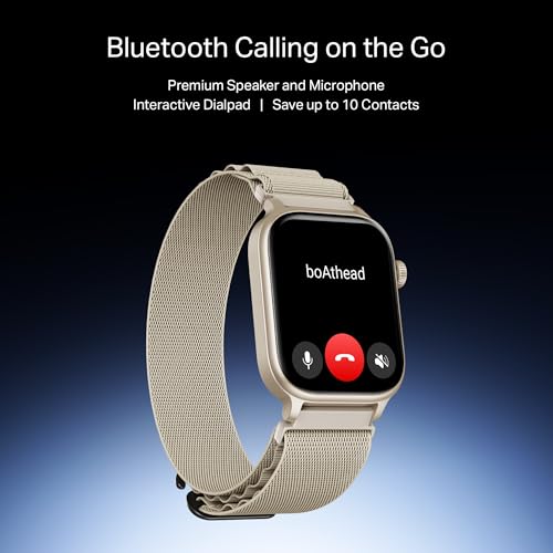 Boat Storm Infinity Plus Smartwatch with 20 Days Battery, ASAP™ Charge, 4.97 cm HD Display, Functional Crown, Multiple Sports Modes, BT Calling, SOS, IP68, Heart Rate & SpO2 Monitor (Sports White)