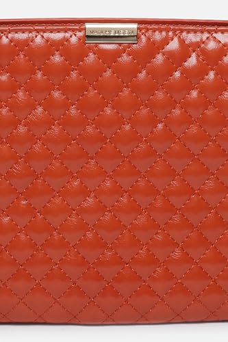 Van Heusen womens Sling Bag with textured single color chain (Rust)