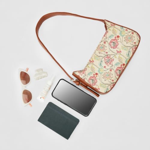 Symbol Premium Women's Shoulder Bag crafted from Poly Canvas and PU | Stylish Handbag | Ladies Purse (SP-AW26-CARL-SBAG-02_Tan)
