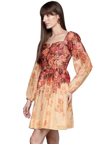 Label RITU KUMAR Ecru Kaitlyn Sweetheart Neck Short Dress