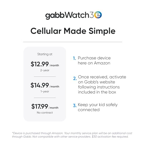 Gabb Watch 3e - Kids Watch with GPS Tracker, No Internet, Silver