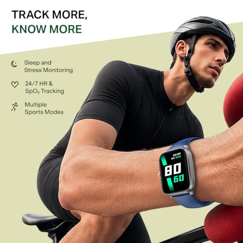 boAt Storm Blaze Smartwatch in Premium Metal Finish with Advanced BT Calling, Functional Crown, 1.83'' (4.64 cm) HD Display, IP68 Waterproof, HR, Sleep, Stress & SPO₂ Tracking, SOS (Deep Blue)