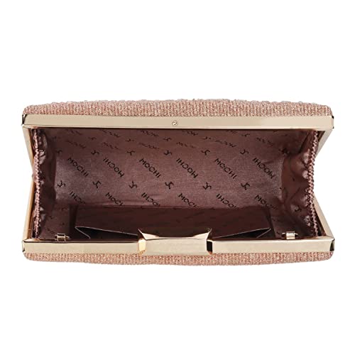 Mochi Womens Synthetic Rose Gold Clutch (One Size)
